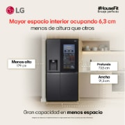 Vista Frontal Nevecon Side By Side InstaView Door-In-Door LG GS66SXTC